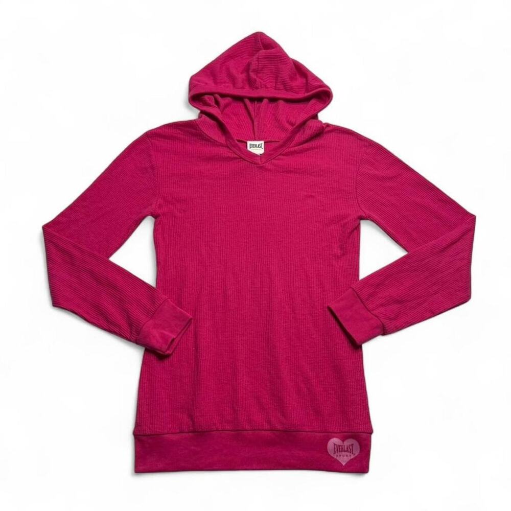 Everlast Sport Y2K Pink Hooded 2000s Activewear Long Sleeve Size XL - Picture 6 of 7